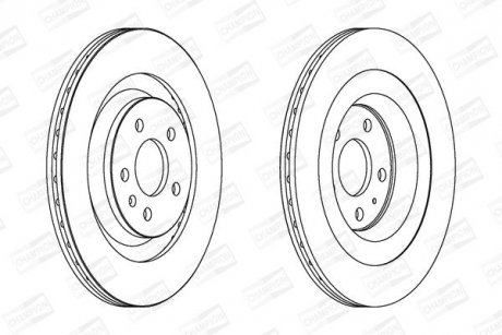 Гальмівний диск задній Audi A4 / A5 /A7 /Q5 / CHAMPION 562645CH (фото 1)