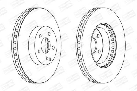 Диск гальмівний передн.W203/204, E212 CHAMPION 562647CH1 (фото 1)