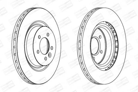 Гальмівний диск передній Land Rover Discovery /Range Rover CHAMPION 562654CH1 (фото 1)