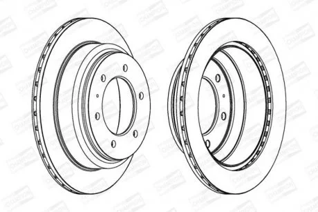 Гальмівний диск задній Opel Frontera, Monterey / Isuzu Rodeo, Trooper CHAMPION 562665CH
