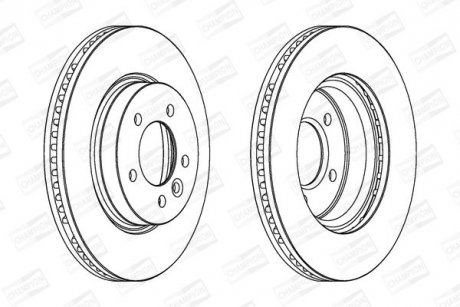 Диск гальмівний передн.Discovery 04- CHAMPION 562666CH-1