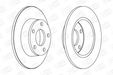 Диск гальмівний задн Audi A6/A6 Avant Quattro CHAMPION 562690CH
