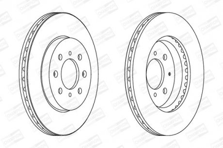 Диск гальмівний передн.Jazz 02- CHAMPION 562754CH