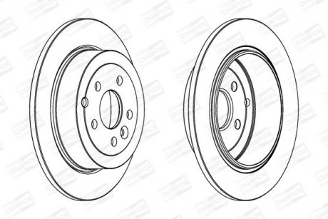 Гальмівний диск задній Land Rover Freelander 2 CHAMPION 562765CH (фото 1)