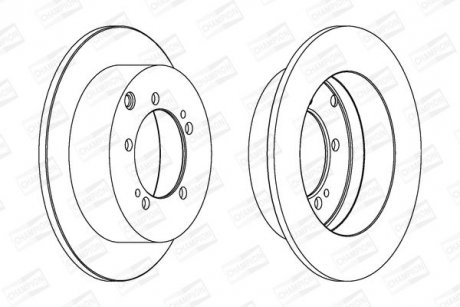 Гальмівний диск задн.Airtrek,Lancer VII,Outlander 03- (262*10) CHAMPION 562781CH