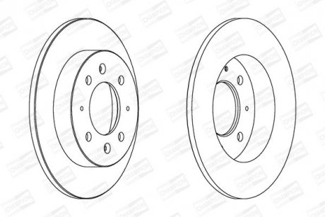 Диск гальмівний задн.Cerato 04- CHAMPION 562788CH