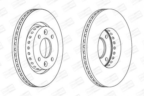 Гальміний диск передній KIA Carens CHAMPION 562799CH