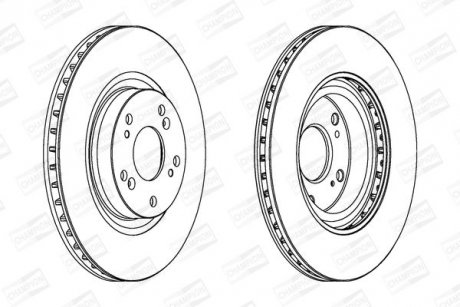 Тормозной диск передний Honda Civic VIII, CR-V II CHAMPION 562807CH