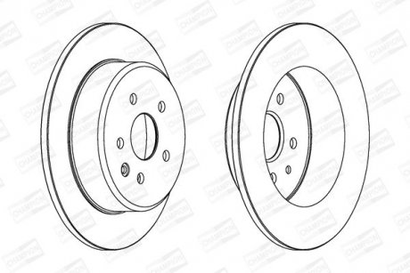 Диск гальмівний задн.Lexus GS 97-,IS 99- CHAMPION 562830CH (фото 1)