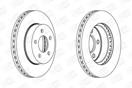 Диск гальмівний задн.Cherokee 01- CHAMPION 562856CH