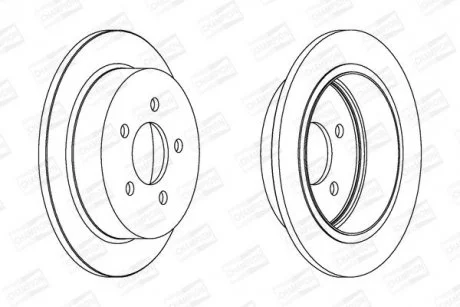 Диск тормозной задний JEEP GRAND CHEROKEE I 2.5TD, 4.0I, 5.2I, 5.9I 95.10-99. CHAMPION 562880CH