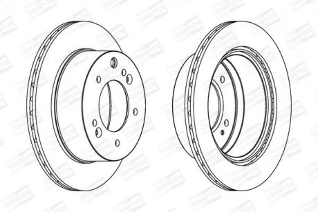 Гальмівний диск задній KIA Sorento I (2002->) CHAMPION 562895CH1