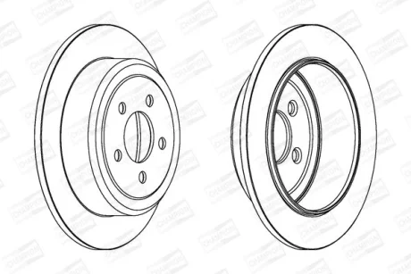 Гальмівний диск задн. CHEROKEE (KK) 08- компл. 2шт CHAMPION 562917CH