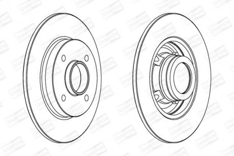 Диск гальмівний задн.C3,C4 Peugeot 207,307 CHAMPION 562938CH1