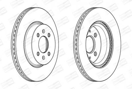 Тормозной диск передний Hyundai i20 / KIA Rio CHAMPION 562944CH