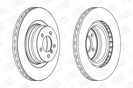 Диск гальмівний передн.Range Rover III 05- CHAMPION 563022CH-1