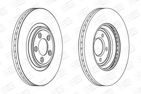 Гальмівний диск передній Jaguar X-Type II, XF I, XJ, XK II CHAMPION 563029CH1