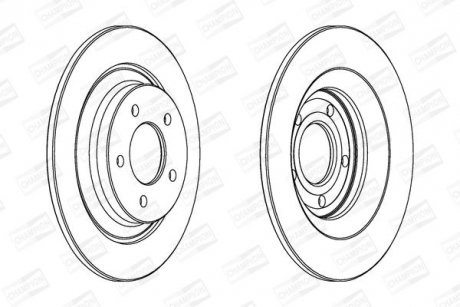 Гальмівний диск задній Mazda 5 CHAMPION 563038CH (фото 1)