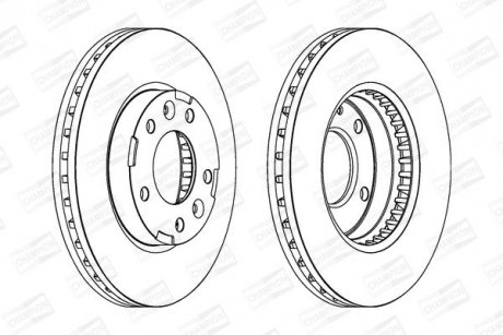 Диск гальмівний передн. Carnival 99- CHAMPION 563039CH