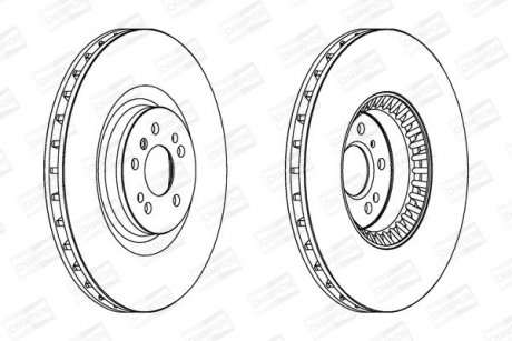 Гальмівний диск передній Mercedes GL / R / M CHAMPION 563054CH1 (фото 1)