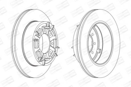 Диск гальмівний задн.Iveco Daily II,III 89- CHAMPION 567128CH1