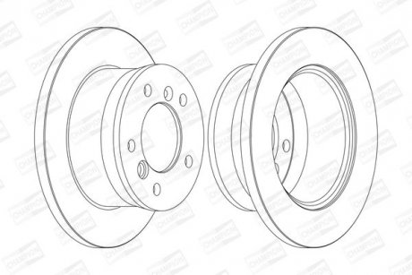 Диск гальмівний задній Sprinter,VW LT28-46 95- (272*16) CHAMPION 567761CH