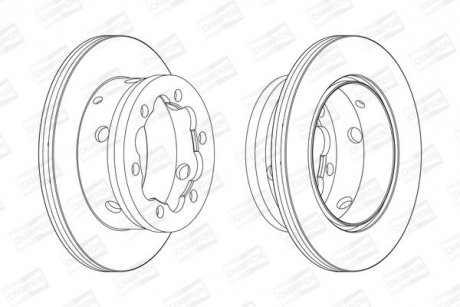 Диск тормозной задний 258mm Mercedes Sprinter/VW LT 28-46 96- CHAMPION 567810CH