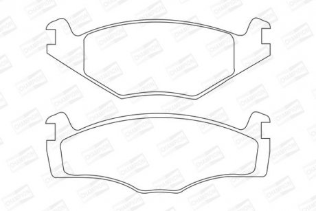 Гальмівні колодки передн.Golf I,II,III,Jetta -92, Passat -88 (19.7mm) CHAMPION 571317CH