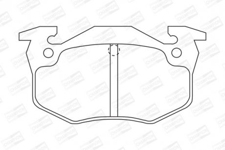 Гальмівні колодки задн. ZX 91-,Xsara,Peugeot 206-309,Renault 19,Clio,Megane I CHAMPION 571334CH