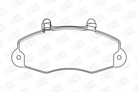 Тормозные колодки передние (19.0mm) Ford Transit 91- (диск 14") (Lucas) CHAMPION 571745CH