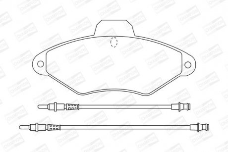 Гальмівні колодки передні Citroen Xantia CHAMPION 571757CH (фото 1)