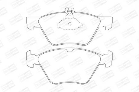 Тормозные колодки передние Mercedes CLK, E-Class, S-Class, SLK / Chrysler Crossfire CHAMPION 571876CH (фото 1)