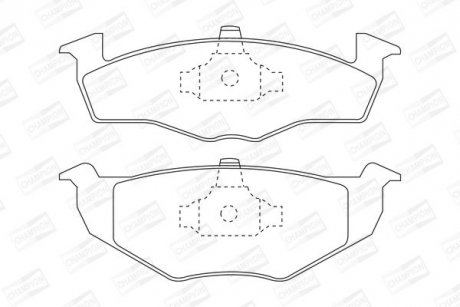 Тормозные колодки передние (19.7 мм) (система ATE) VW Golf Polo Vento 91-02 CHAMPION 571915CH