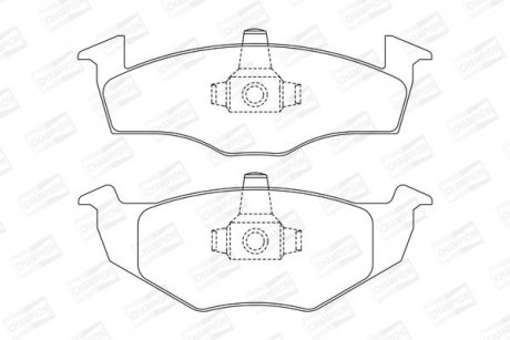 Гальмівні колодки передні Golf III,Polo,Vento,Seat 91- CHAMPION 571939CH