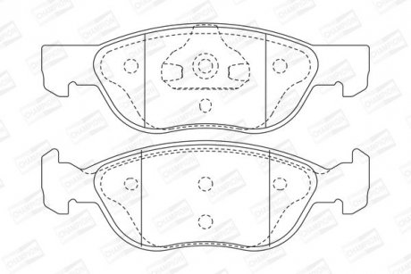 Гальмівні колодки передні Fiat Punto CHAMPION 571973CH (фото 1)