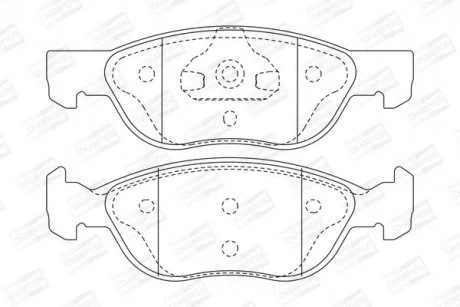 Гальмівні колодки передні Fiat Punto CHAMPION 571973CH