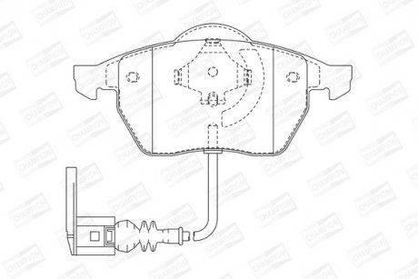 Колодки гальмові дискові передні AUDI A3, S3 Quattro, TT, TT Quattro SEAT Leo CHAMPION 571984CH