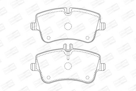 Торм.колодки передние LucasMercedes W203/C209/R171 1.8/2.0CDI/2.2CDI/2.3-3.2 00- CHAMPION 571986CH