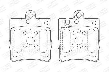 Тормозные колодки задние Mercedes C-Class, CLC-Class, CLK, E-Class, SLK CHAMPION 571988CH