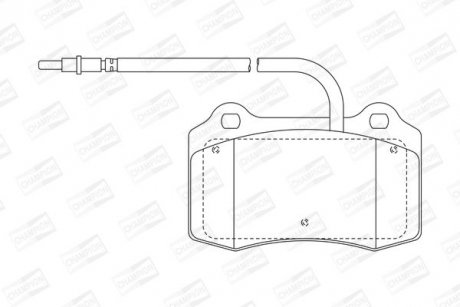 Гальмівні колодки передні PEUGEOT 406 coupe CHAMPION 571999CH