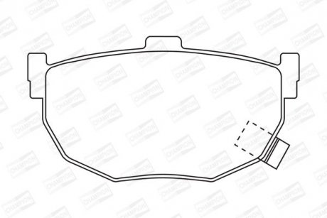 Колодки тормозные дисковые задние HYUNDAI COUPE I (RD) 96-02, COUPE II (GK) 01-1 CHAMPION 572127CH (фото 1)