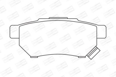 Колодки тормозные дисковые задние HONDA CIVIC VI Fastback (MA, MB) 94-01, CIVIC VI Hatchback (EJ, EK) 95-01 CHAMPION 572136CH