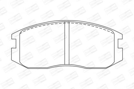 Тормозные колодки передние (15.0mm) Mitsubishi Lancer (CB) 1.3,1.6,1.8,2.0D 92- CHAMPION 572375CH