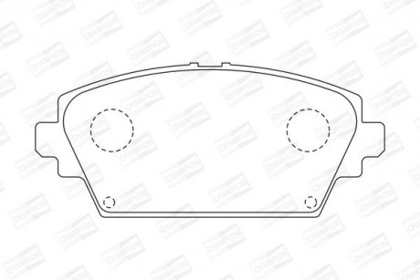 Тормозные колодки передние Nissan Almera tino, Primera (2002->) CHAMPION 572428CH (фото 1)