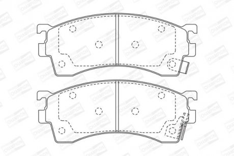 Гальмівні колодки передні Mazda 323, 626, MX-6, Premacy, Xedos 6 CHAMPION 572434CH