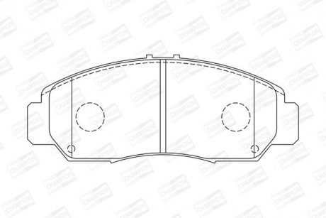 Гальмівні колодки передні Honda Accord, Civic, Legend, FR-V, Stream / Acura RL CHAMPION 572449CH (фото 1)