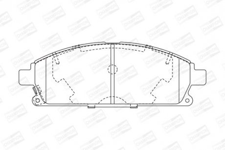 Гальмівні колодки передні Nissan Elgrand, Pathfinder, X-Trail / Infiniti Q45, QX4 CHAMPION 572466CH