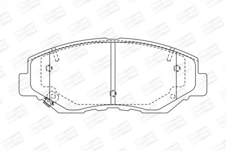 Колодки гальмові дискові передні Honda CR-V CHAMPION 572504CH