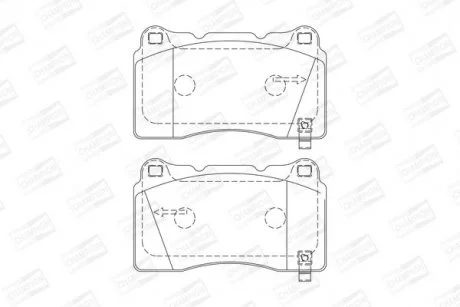 Гальмівні колодки передн.Tesla S 12-,Cadillac,Ford CHAMPION 572508CH