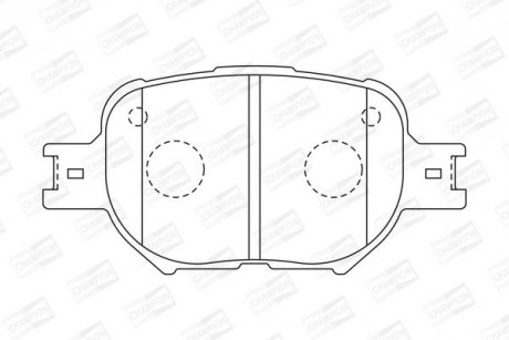 Колодки тормозные дисковые передние TOYOTA CALDINA Estate (_T24_) 02-07, CELICA CHAMPION 572517CH (фото 1)